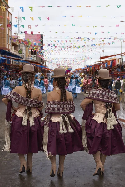 Танцоры Моренады на карнавале Оруро — стоковое фото