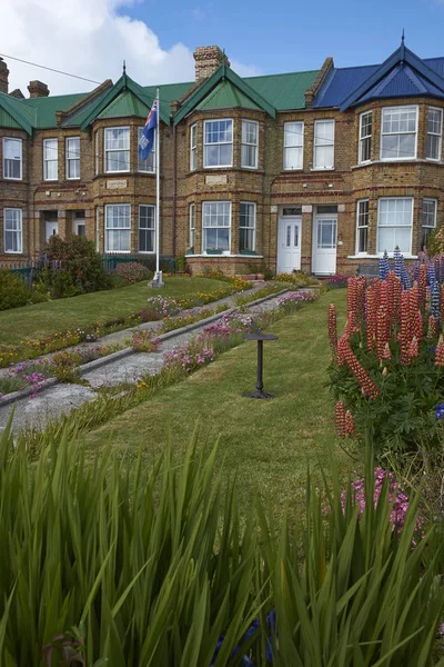 Stanley Falkland Islands Octubre 2019 Jubileo Villas Grupo Histórico Casas — Foto de Stock