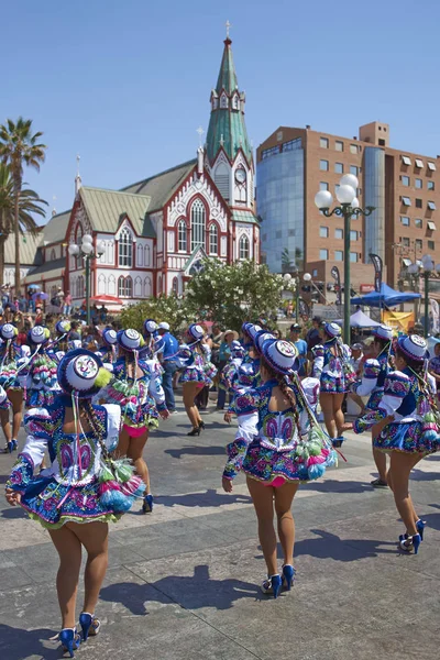 Caporales dansare på Arica Carnival — Stockfoto