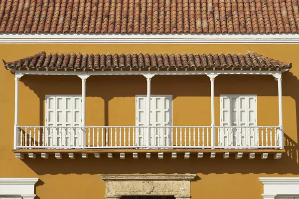 Arquitetura Colonial de Cartagena — Fotografia de Stock