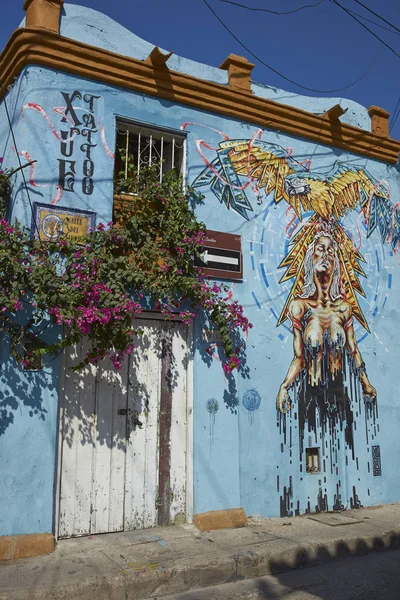Fassade Eines Tattoostudios Der Straße Von Kolumbien — Stockfoto