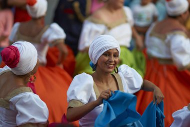 Dancers at the Arica Carnival clipart