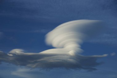 Lenticular clouds over Patagonia clipart
