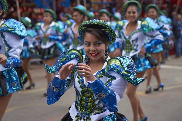 Caporales-Tänzer beim Oruro-Karneval — Stockfoto
