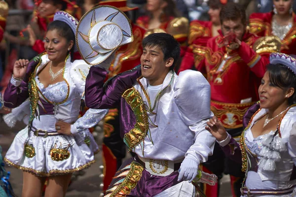 Gruppo di danza Caporales al Carnevale di Oruro — Foto Stock