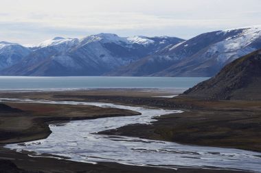 Dağ nehir Laguna de Laja Milli Parkı'nda