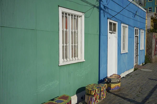 Pica Tarapaca Chile Agosto 2017 Edifícios Coloridos Longo Uma Rua — Fotografia de Stock
