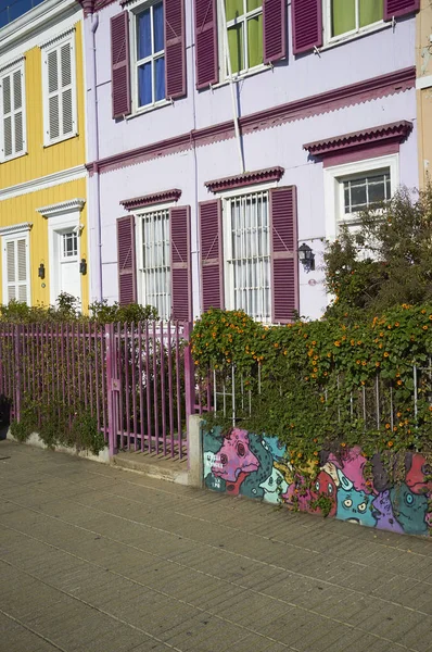 Kolorowe domy Paseo Atkinson — Zdjęcie stockowe