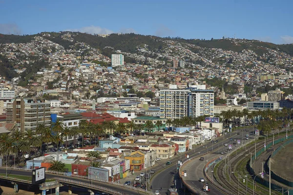 Valparaiso från Mirador Baron — Stockfoto