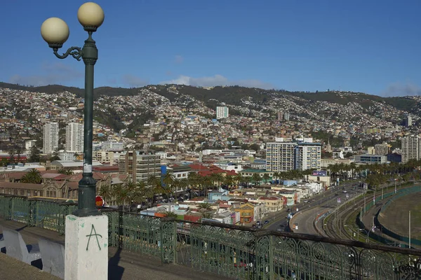 Valparaiso vanaf Mirador Baron — Stockfoto