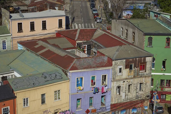 Coloridos edificios de Valparaíso — Foto de Stock