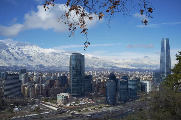 Santiago Cile Luglio 2017 Città Santiago Capitale Del Cile Inverno — Foto Stock