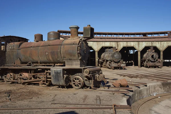 Capannone storico dei motori alla Stazione Ferroviaria di Baquedano — Foto Stock