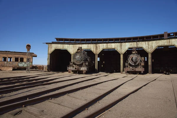 Historiska engine shed Baquedano järnvägsstation — Stockfoto