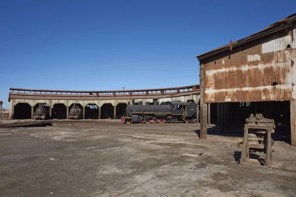 Historiska engine shed Baquedano järnvägsstation — Stockfoto