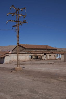 Terk edilmiş maden kasabası Şili Atacama Çölü