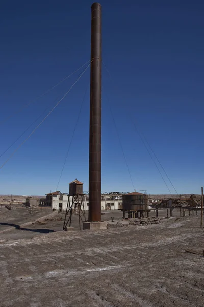 Cidade mineira abandonada no deserto do Atacama no Chile — Fotografia de Stock