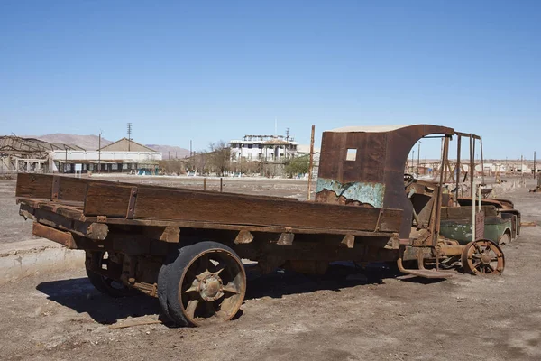 Chacabuco Antofagasta Region Chile August 2017 Abandoned Vehicle Derelict Nitrate — Stock Photo, Image