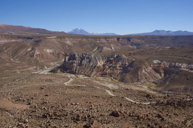 Nehir Lluta Altiplano üzerinde