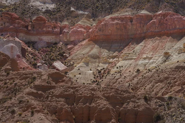 Coloridas Formaciones Rocosas Largo Quebrada Allane Altiplano Del Norte Chile —  Fotos de Stock