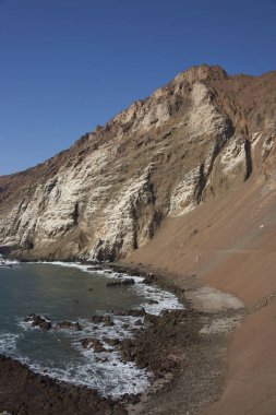 Arica Şili sahil üzerinde Anzota mağaralarda. Alanı bir yerleşim olarak Chinchorro kişi tarafından kullanılmış ve daha sonra uçurumlarda yatırılır guano için mayınlı.