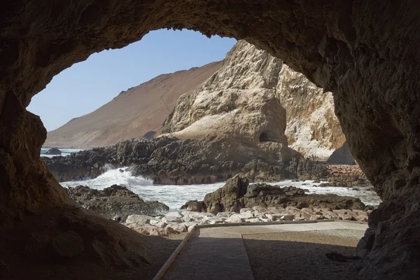 Anzota Höhlen Bei Arica Der Küste Chiles Das Gebiet Wurde — Stockfoto