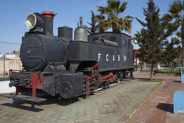 Mejillones Regionu Antofagasta Chile Září 2017 Historické Parní Stroj Pobřežním — Stock fotografie