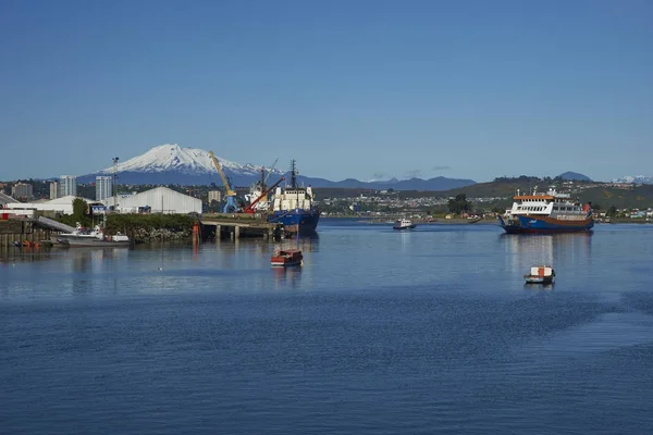 Puerto Montt Chile November 2017 Busy Port Puerto Montt Southern — Stock Photo, Image