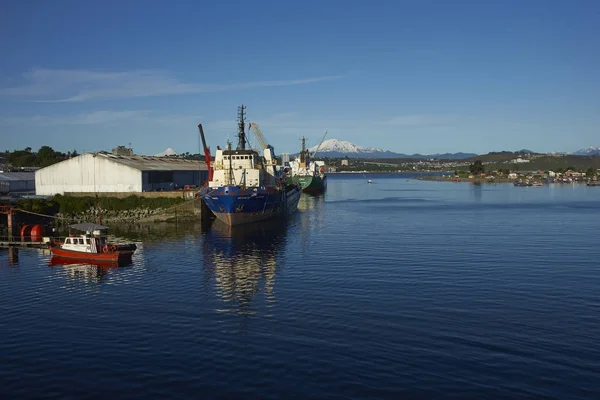 Puerto Montt Cile Novembre 2017 Porto Occupato Puerto Montt Nel — Foto Stock