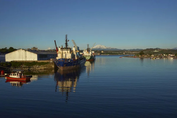 Puerto Montt Chile Listopadu 2017 Obsazeno Přístavu Puerto Montt Jihu — Stock fotografie