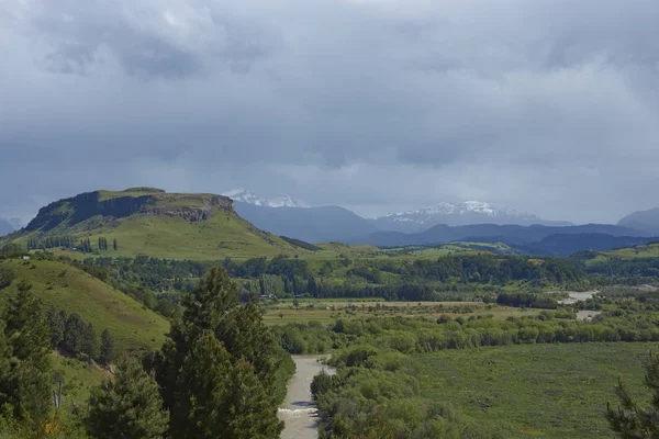 Пейзаж Вдоль Реки Симпсон Возле Койхаика Районе Айсн Чилийской Патагонии — стоковое фото