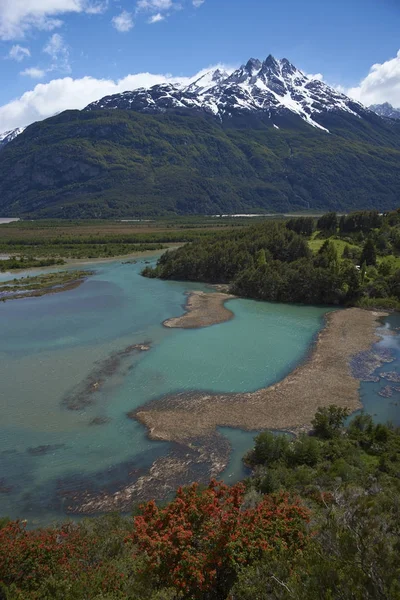 Paesaggio Lungo Carretera Austral Sopra Rio Ibez Patagonia Cile — Foto Stock