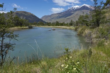 Rio Chacabuco Valle Chacabuco Kuzey Patagonia, Şili'de