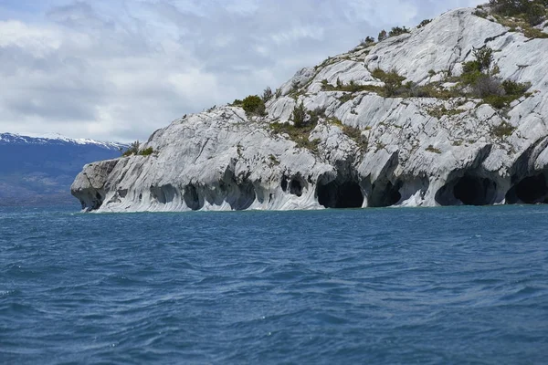 Marble Caves Shore Lago General Carrera Carretera Austral Northern Patagonia — Stock Photo, Image