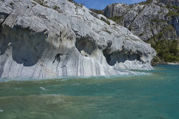 Marble Caves Shore Lago General Carrera Carretera Austral Northern Patagonia — Stock Photo, Image