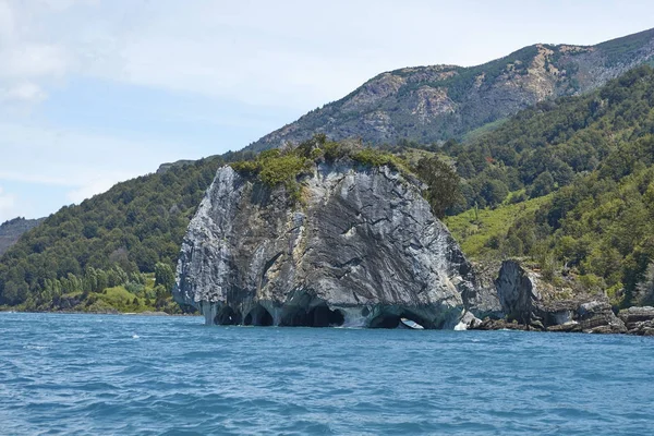 Marble Caves Shore Lago General Carrera Carretera Austral Northern Patagonia — Stock Photo, Image