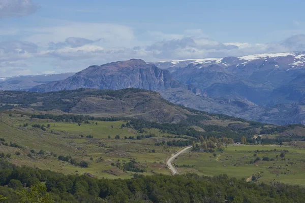 Carretera Australijski Słynnej Drogi Łączącej Zdalnego Miast Wsi Północnej Patagonii — Zdjęcie stockowe