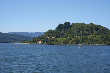 Şili 'nin güzel deniz kıyısı manzarası.