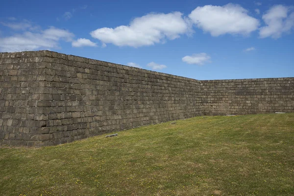 Valdivia Chile Januari 2018 Befästa Murar Historiska Niebla Fortet Skydda — Stockfoto