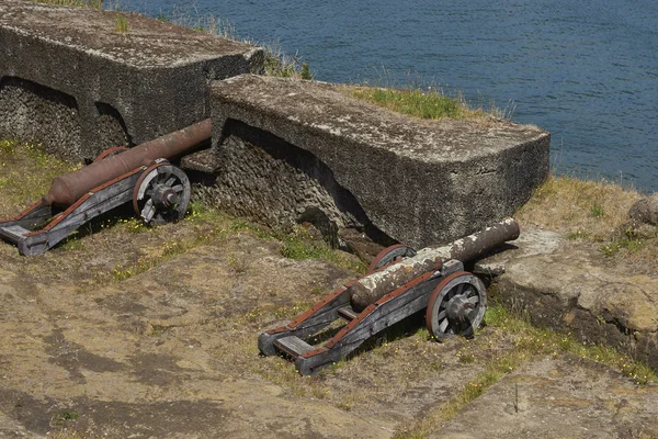 Valdivia Chile January 2018 Old Cannon Battlements Historic Niebla Fort — Stock Photo, Image