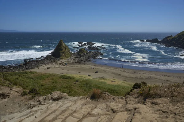 Curinanco Valdivia Chile Enero 2018 Bahía Protegida Curinanco Costa Del —  Fotos de Stock