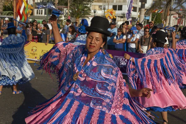 Arica Chile Şubat 2017 Con Kadın Üyeleri Bir Morenada Dans — Stok fotoğraf