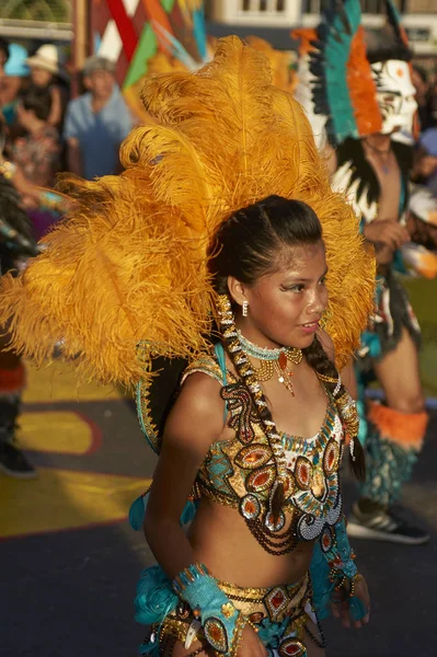 Arica Chile Şubat 2017 Bir Tobas Dans Grubu Yıllık Carnaval — Stok fotoğraf