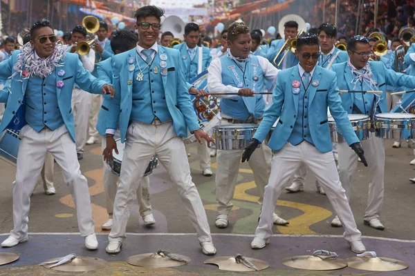Оруро Болівія Лютого 2017 Групи Diablada Танцювальна Група Виконання Час — стокове фото