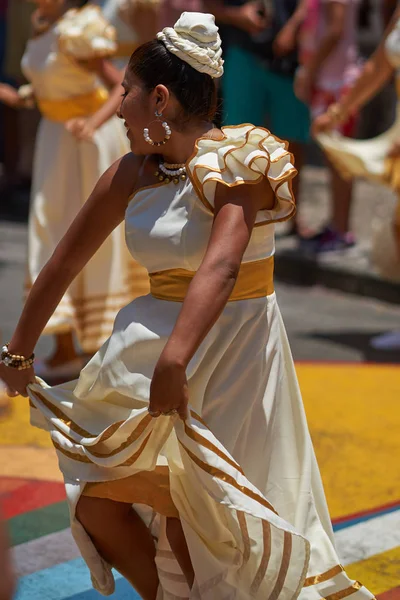 Arica Chile Februar 2017 Tanzgruppe Afrikanischer Abstammung Afrodescendiente Beim Alljährlichen — Stockfoto