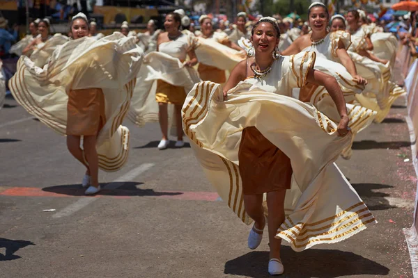 Arica Chile Februar 2017 Tanzgruppe Afrikanischer Abstammung Afrodescendiente Beim Alljährlichen — Stockfoto