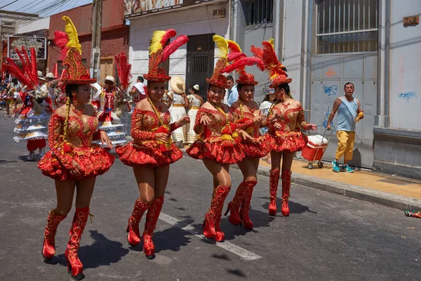 Arica Cile Febbraio 2017 Morenada Dance Group Esibisce Durante Una — Foto Stock