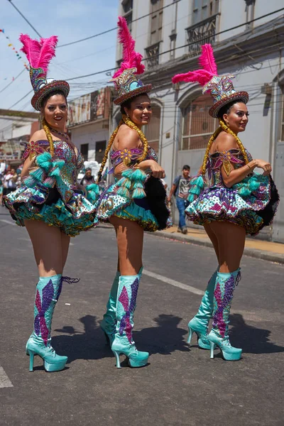 Arica Chile Febrero 2017 Morenada Dance Group Realiza Desfile Callejero —  Fotos de Stock