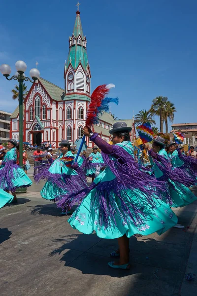 Arica Chile Febrero 2017 Morenada Dance Group Realiza Desfile Callejero — Foto de Stock