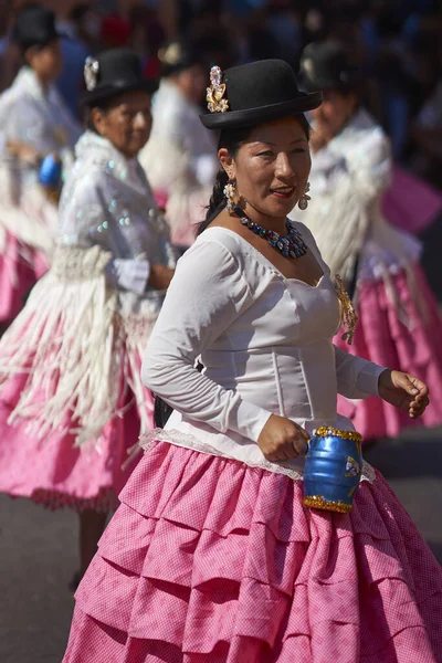 Arica Chile Februar 2017 Morenada Tanzgruppe Tritt Während Einer Straßenparade — Stockfoto